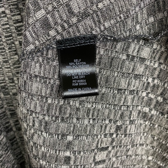 Gianni Bini Heather Gray Ribbed Knit Elbow Cutouts Long Sleeve Shift Dress M - Picture 5 of 6